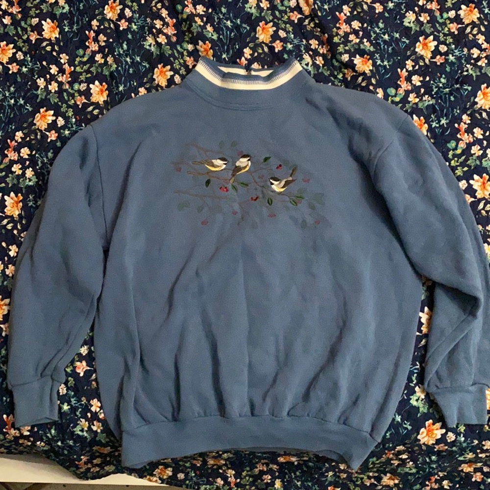 Blue Chickadee Sweater